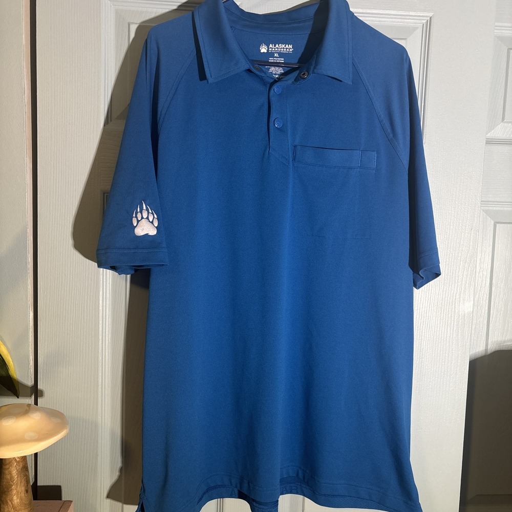 Duluth Alaskan Hardgear Polygiene Polo Shirt Mens XL Blue